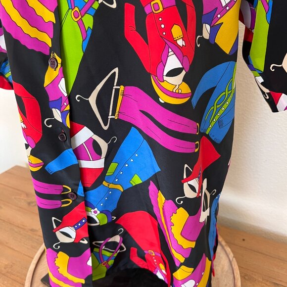 90's Funky Fashion Shirt - Short Sleeve - Size 8 - Unisex - Gender Neutral - Picture 3 of 9